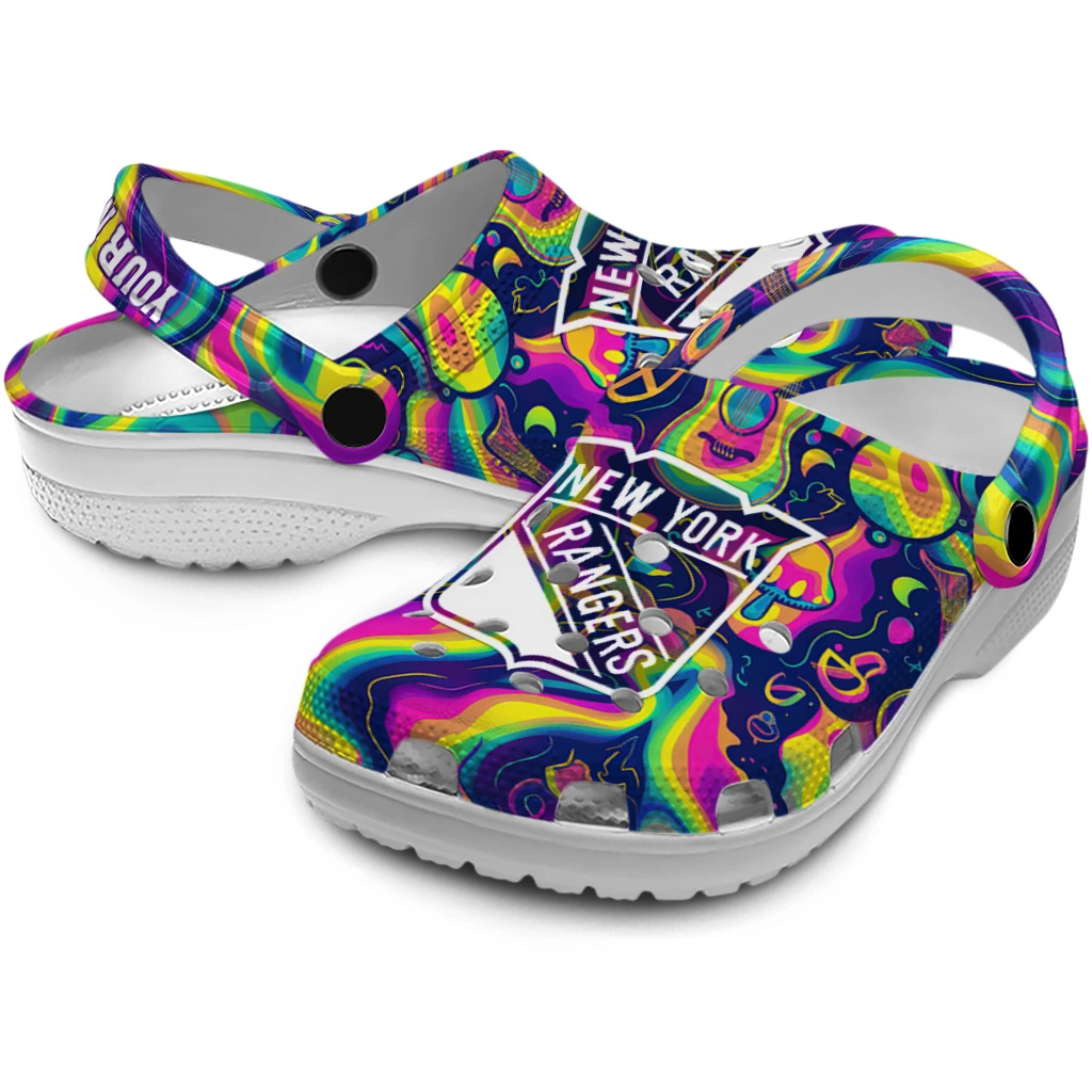 personalized new york rangers swirling mushrooms clogs high quality personalized new york rangers swirling mushrooms clogs high quality