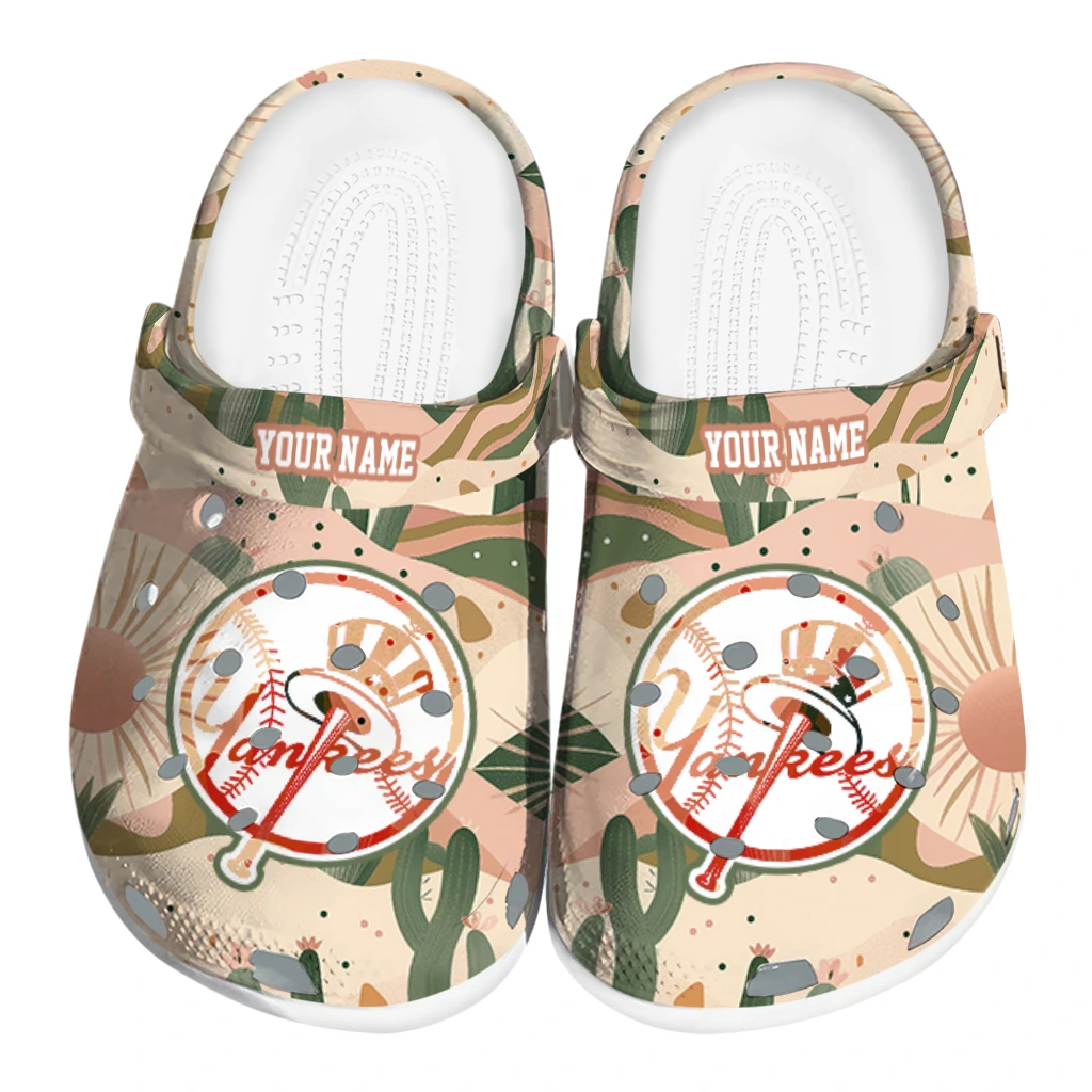 personalized new york yankees desert cactus pattern clogs best selling personalized new york yankees desert cactus pattern clogs best selling