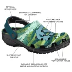 personalized north carolina tar heels hills illustration clogs best selling