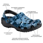 personalized north carolina tar heels snowy hills clogs best selling