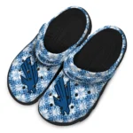 personalized north texas mean green snowflake mosaic clogs best selling