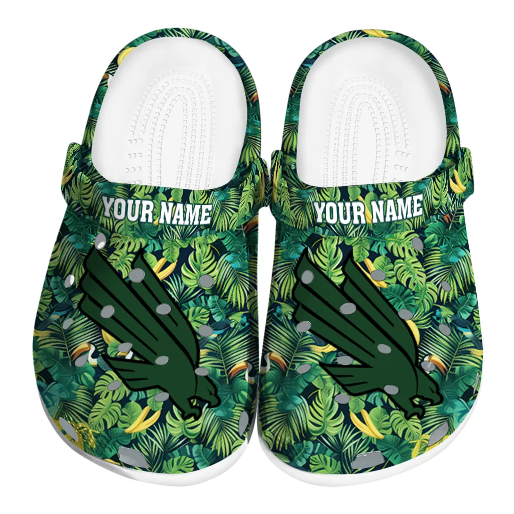 personalized north texas mean green tropical leaves clogs best selling personalized north texas mean green tropical leaves clogs best selling