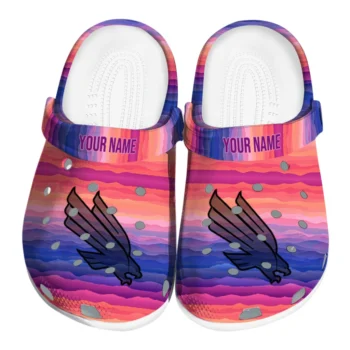 personalized north texas mean green wavy stripes clogs best selling