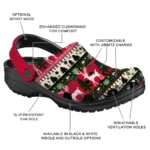 personalized northern illinois huskies christmas motif clogs best selling