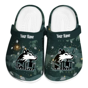 personalized northern illinois huskies deer nightscape clogs best selling