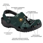 personalized northern illinois huskies deer nightscape clogs best selling