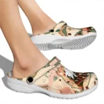 personalized northern illinois huskies desert cactus pattern clogs best selling