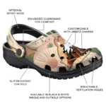 personalized northern illinois huskies desert cactus pattern clogs best selling