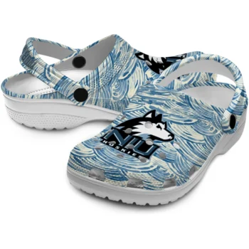personalized northern illinois huskies sea swirls clogs high quality