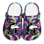 personalized northern illinois huskies swirling mushrooms clogs best selling