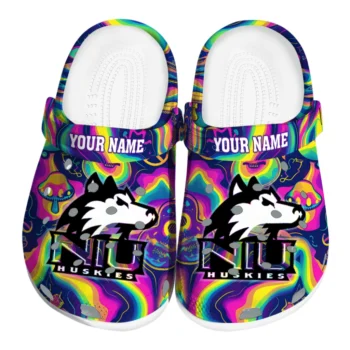 personalized northern illinois huskies swirling mushrooms clogs best selling