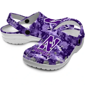personalized northwestern wildcats snowy hills clogs high quality