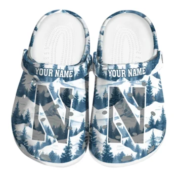 personalized northwestern wildcats snowy mountains clogs best selling