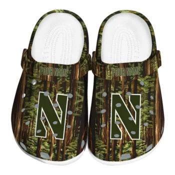 personalized northwestern wildcats woods forest designs clogs best selling