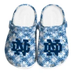 personalized notre dame fighting irish snowflake mosaic clogs best selling