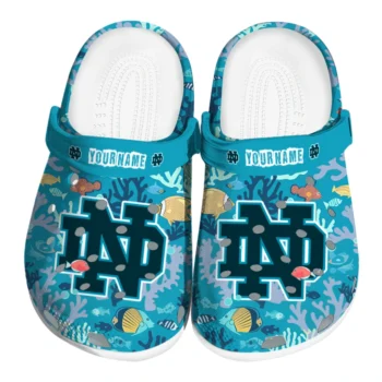 personalized notre dame fighting irish tropical fish ocean clogs best selling