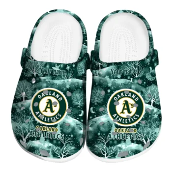 personalized oakland athletics snowy hills clogs best selling