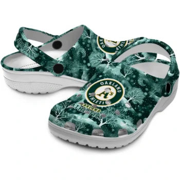 personalized oakland athletics snowy hills clogs high quality