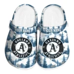 personalized oakland athletics snowy mountains clogs best selling