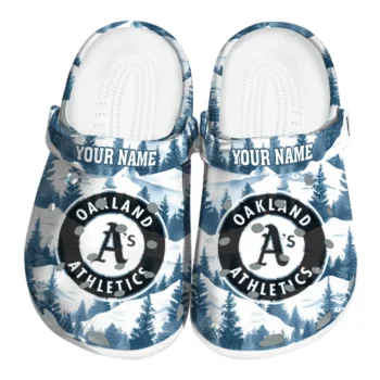 personalized oakland athletics snowy mountains clogs best selling