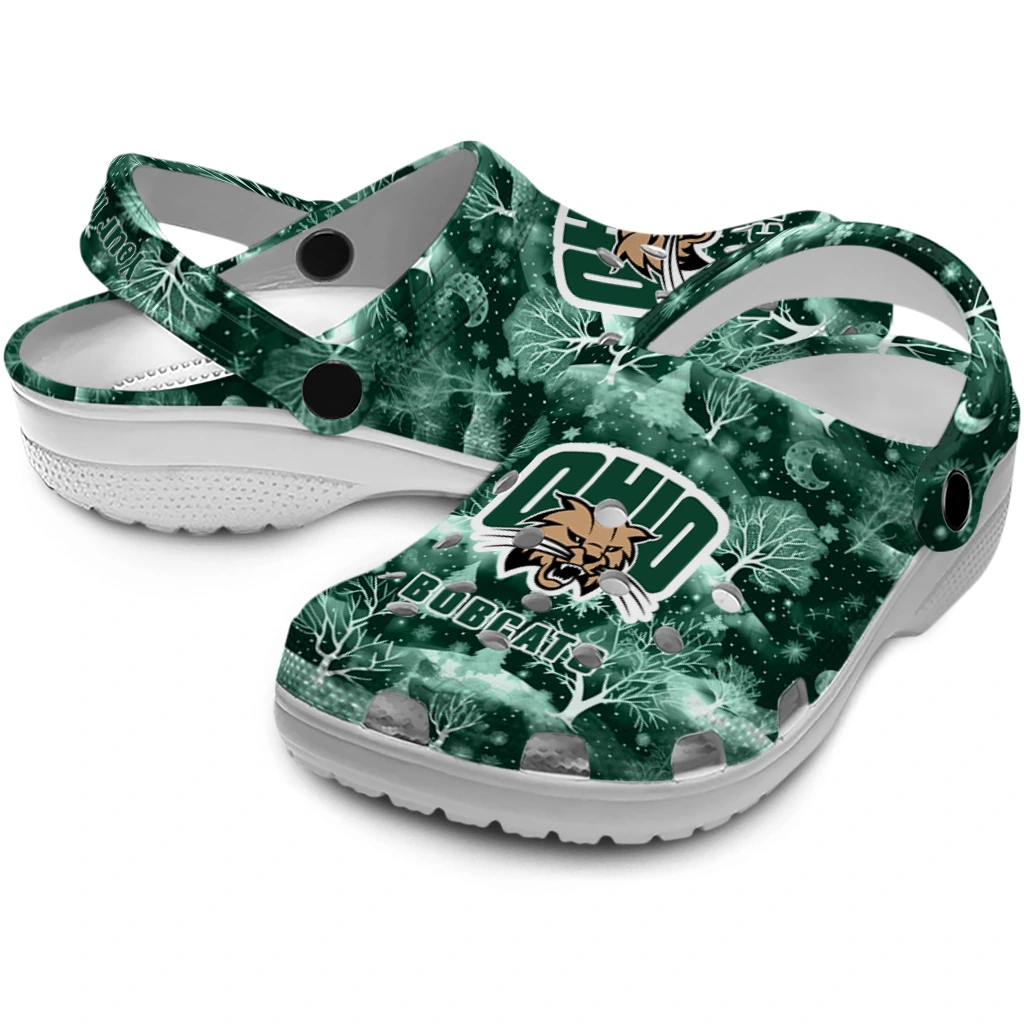 personalized ohio bobcats snowy hills clogs high quality personalized ohio bobcats snowy hills clogs high quality