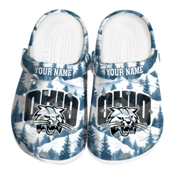 personalized ohio bobcats snowy mountains clogs best selling