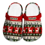 personalized ohio state buckeyes christmas motif clogs best selling