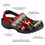 personalized ohio state buckeyes christmas motif clogs best selling