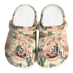 personalized ohio state buckeyes desert cactus pattern clogs best selling
