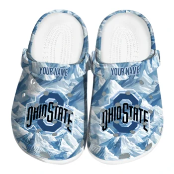 personalized ohio state buckeyes mountain artwork clogs best selling