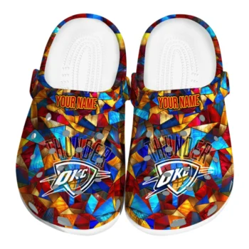 personalized oklahoma city thunder prism pieces clogs best selling
