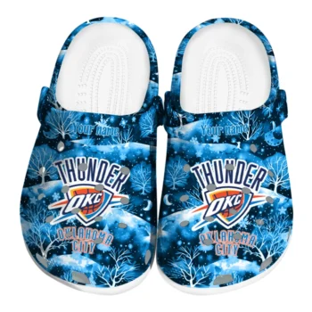 personalized oklahoma city thunder snowy hills clogs best selling