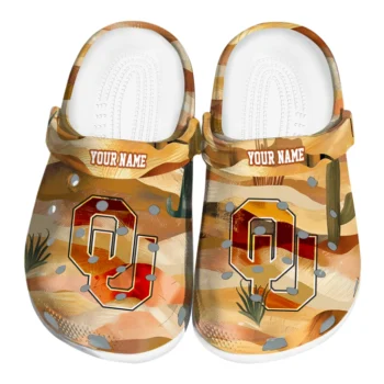 personalized oklahoma sooners desert layers clogs best selling