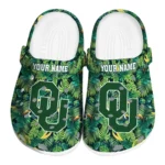 personalized oklahoma sooners tropical leaves clogs best selling
