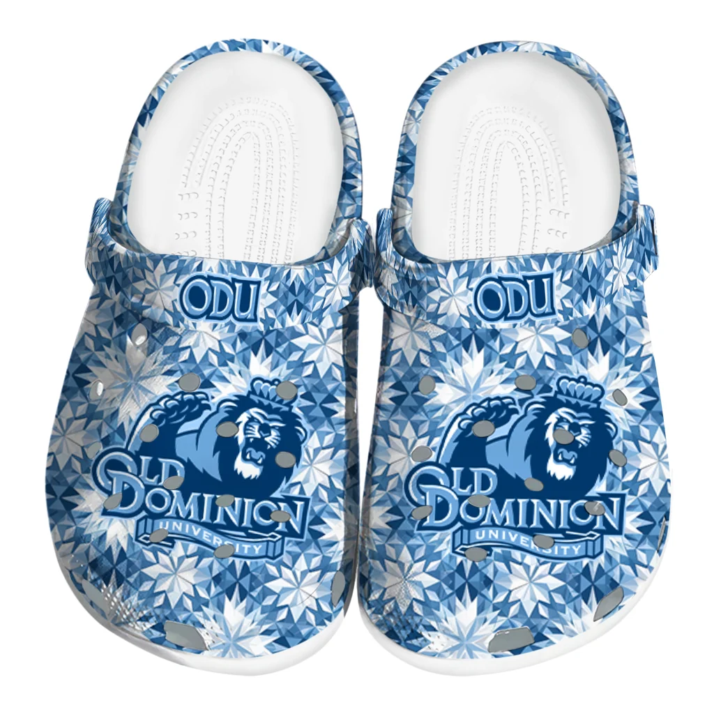 personalized old dominion monarchs snowflake mosaic clogs best selling personalized old dominion monarchs snowflake mosaic clogs best selling