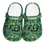 personalized old dominion monarchs tropical leaves clogs best selling
