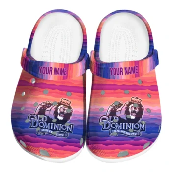 personalized old dominion monarchs wavy stripes clogs best selling