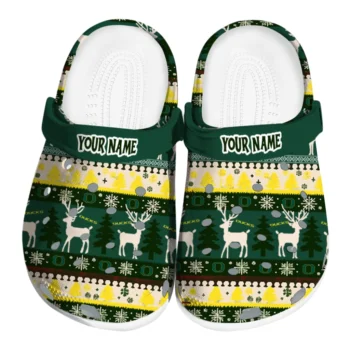 personalized oregon ducks christmas motif clogs best selling