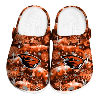 personalized oregon state beavers snowy hills clogs best selling
