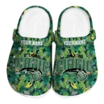 personalized orlando magic tropical leaves clogs best selling