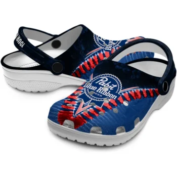 personalized pabst blue ribbon blue red clogs high quality hey clogs