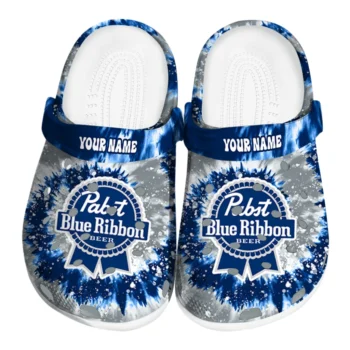 personalized pabst blue ribbon centerpiece blue gray clogs best selling hey clogs