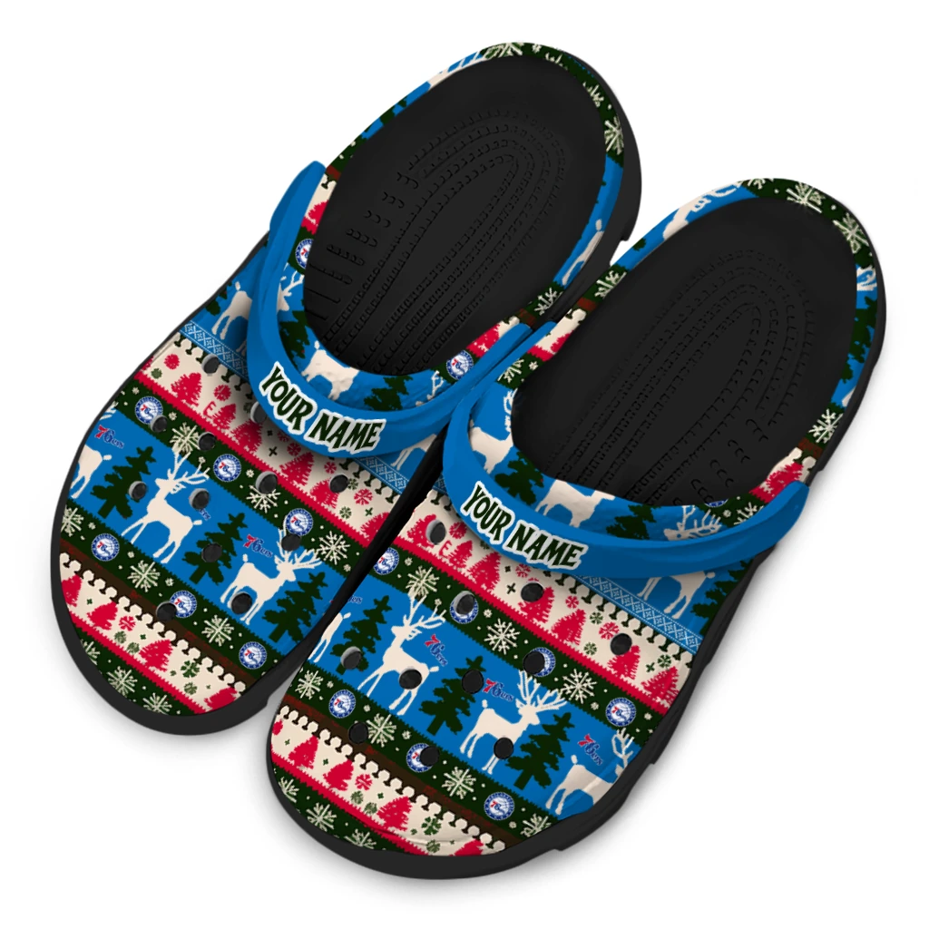 personalized philadelphia 76ers christmas motif clogs latest model personalized philadelphia 76ers christmas motif clogs latest model