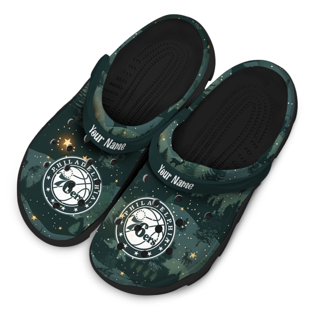 personalized philadelphia 76ers deer nightscape clogs latest model personalized philadelphia 76ers deer nightscape clogs latest model