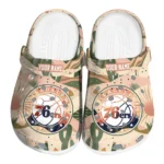 personalized philadelphia 76ers desert cactus pattern clogs best selling