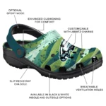 personalized philadelphia eagles hills illustration clogs best selling