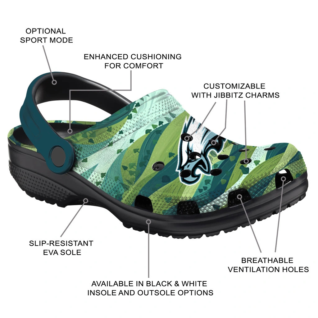 personalized philadelphia eagles hills illustration clogs new arrival personalized philadelphia eagles hills illustration clogs new arrival