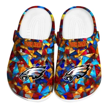 personalized philadelphia eagles prism pieces clogs best selling