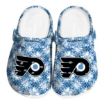personalized philadelphia flyers snowflake mosaic clogs best selling