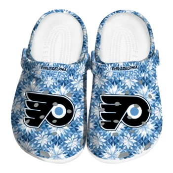 personalized philadelphia flyers snowflake mosaic clogs best selling